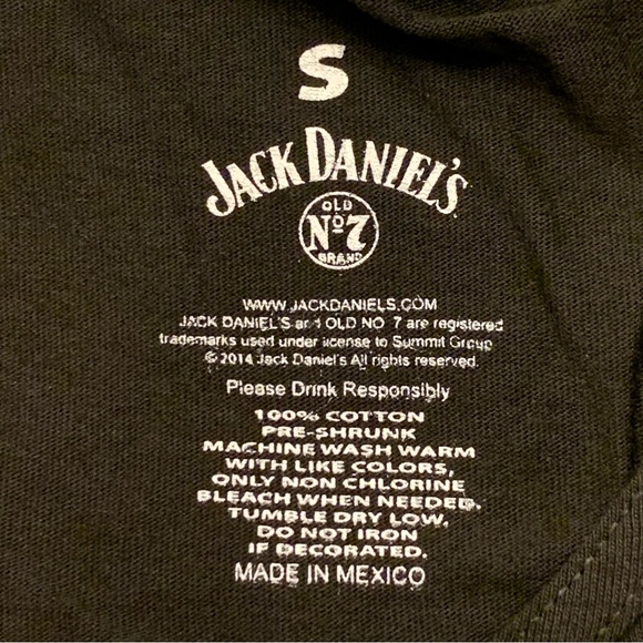 Jack Daniels Whisky Tank Top Bikercore Black & White Cotton Sleeveless Licensed - Picture 5 of 9